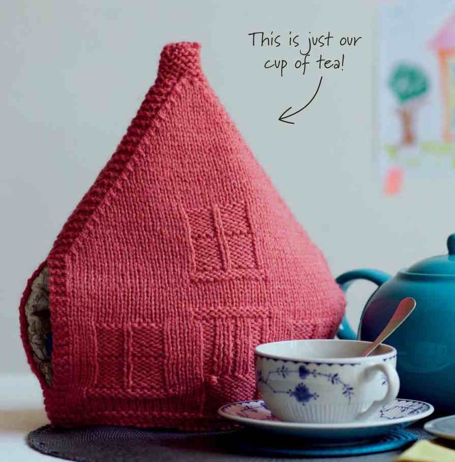 cottage house tea cosy knit