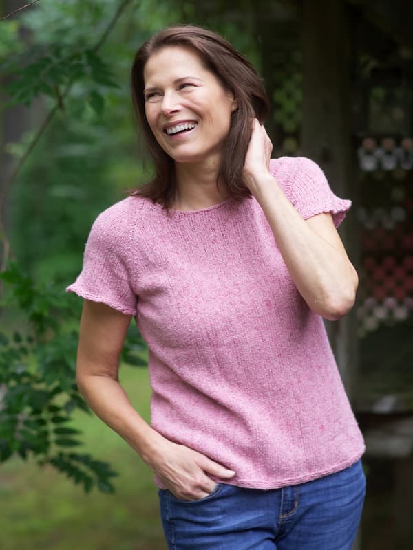 Free knitting pattern for a light summer top