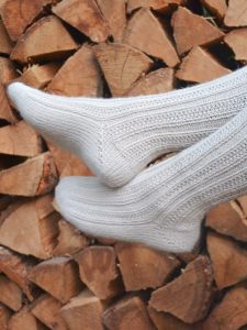 Free Knitting Pattern for High Boot Socks