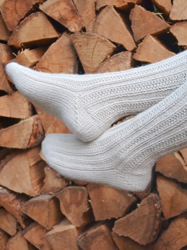 Free Knitting Pattern for High Boot Socks