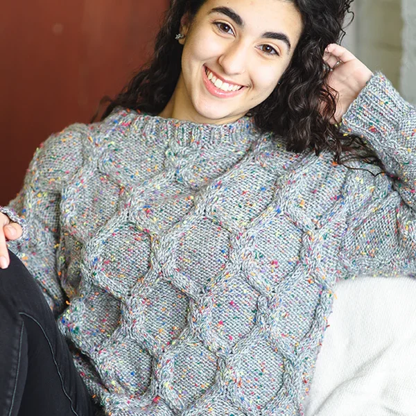 Free Knitting Pattern for a Cabled Ashlee Sweater