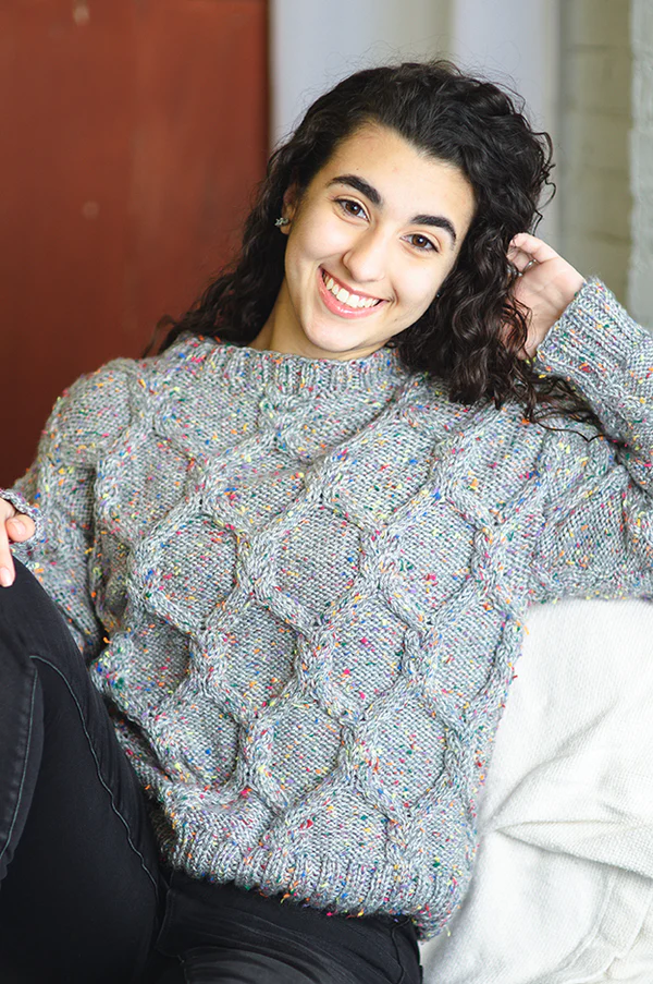 Free Knitting Pattern for a Cabled Ashlee Sweater