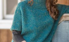 Free Knitting Pattern for a High Neck Pullover