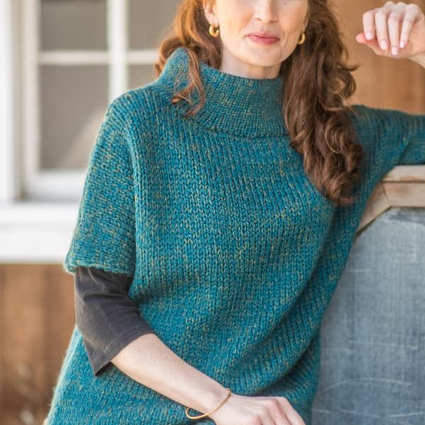 Free Knitting Pattern for a High Neck Pullover