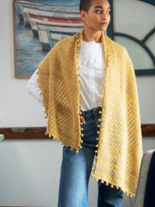 Free Knitting Pattern for a Strawflower Shawl