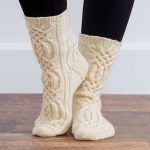 Free Knitting Pattern for Patons Cables and Ribs Socks