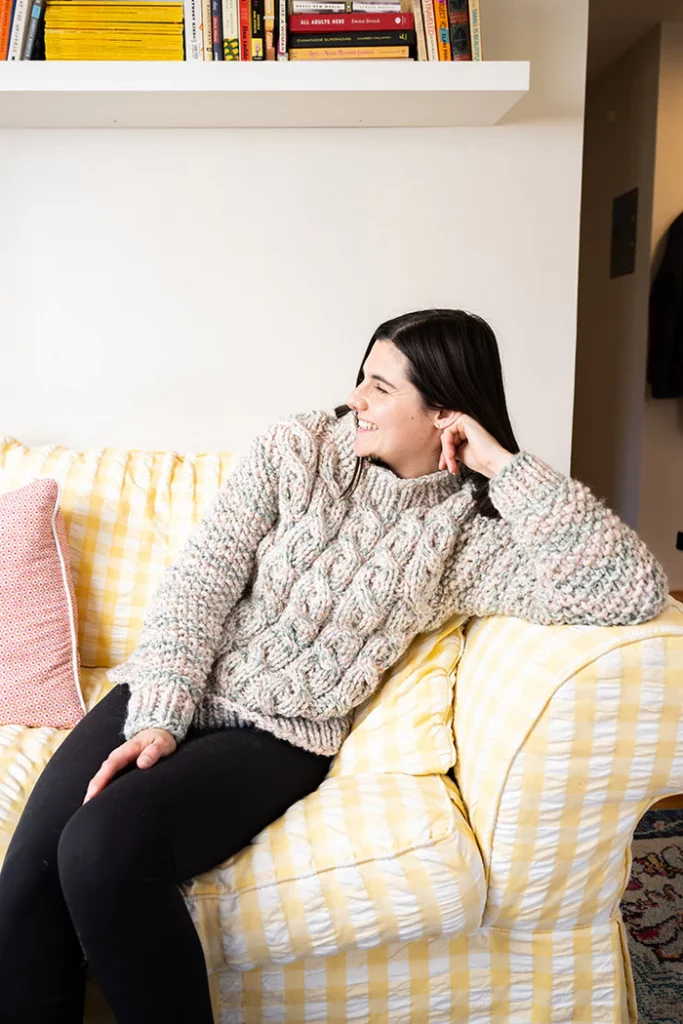 Free Knitting Pattern for a Super Chunky Cabled Sweater