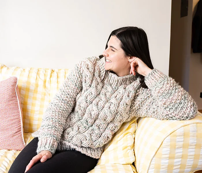 Free Knitting Pattern for a Super Chunky Cabled Sweater