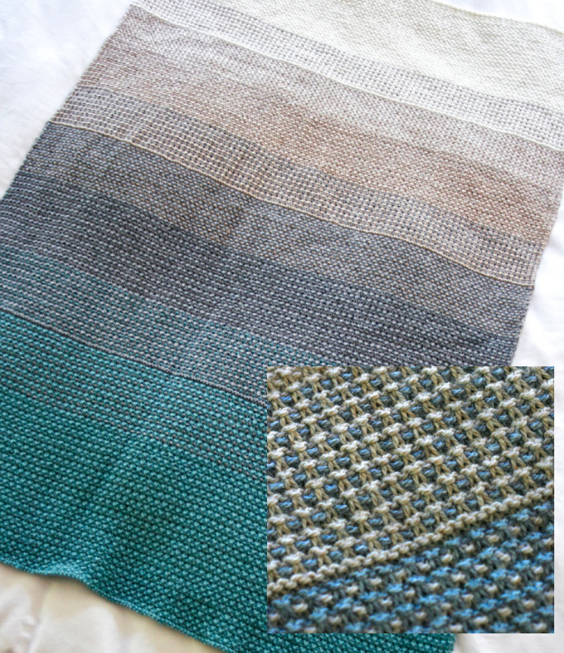 free mosaic stitch baby blanket knit pattern