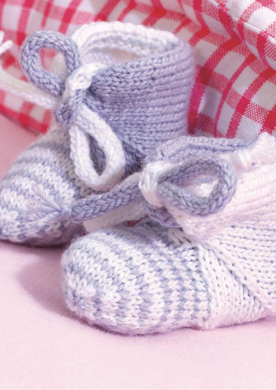 free knitting for baby booties for boys