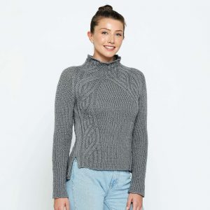 Directional Cables Sweater Free Knit Pattern