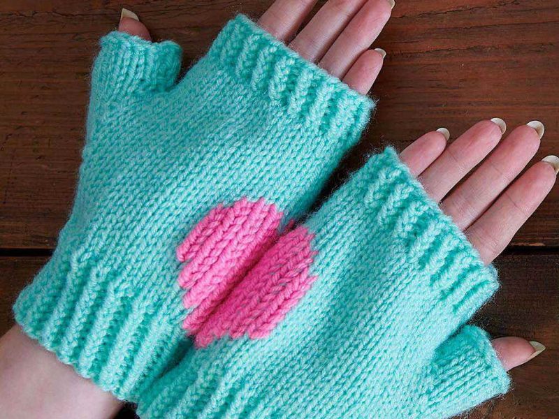 Free Knitting Pattern for Red Heart Fingerless Gloves