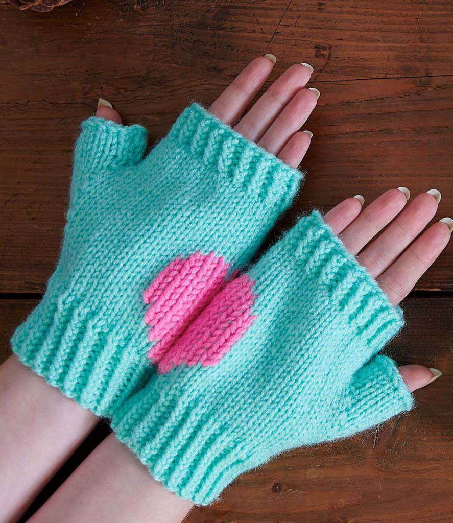 Free Knitting Pattern for Red Heart Fingerless Gloves