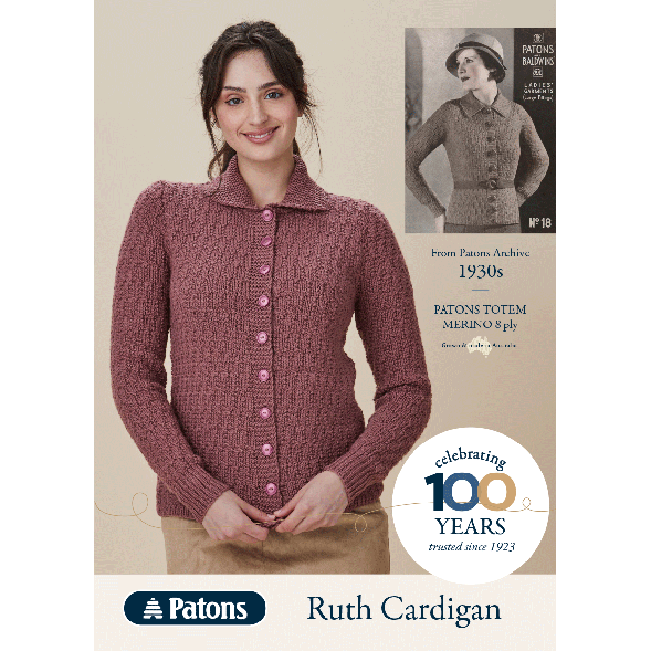 Free Knitting Pattern for a Ruth Cardigan by Patons