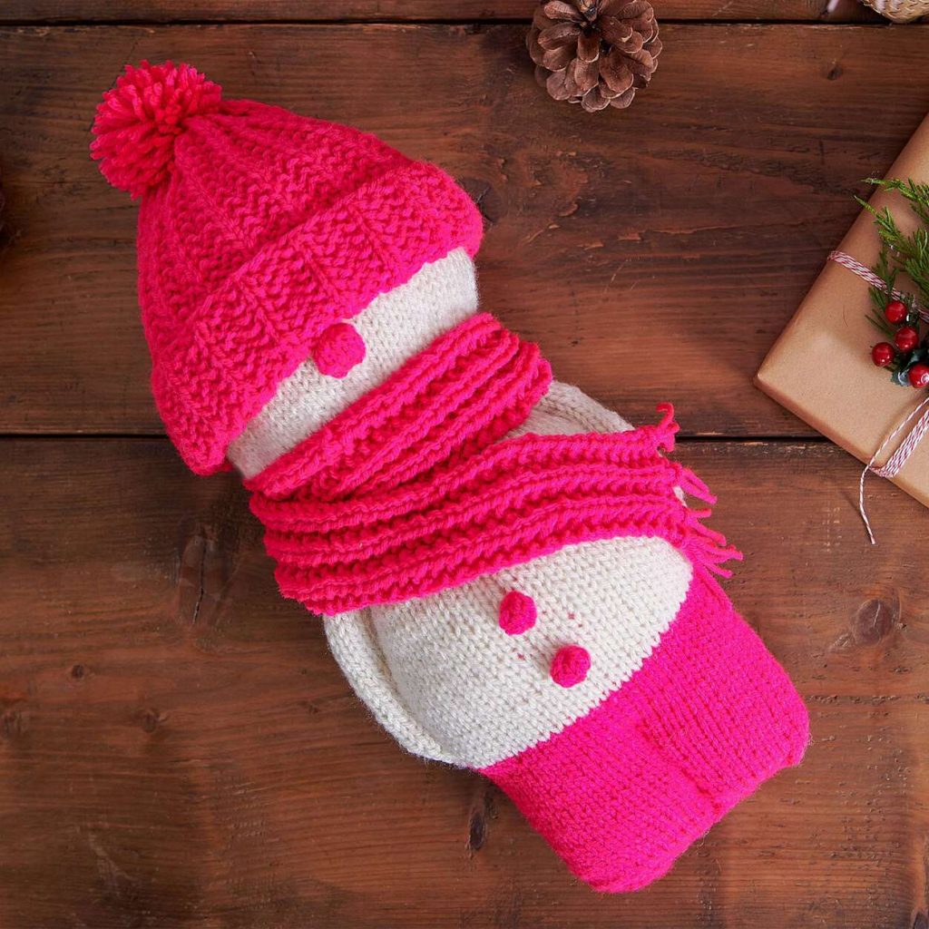 Red Heart Snowman Toy Free Knit Pattern
