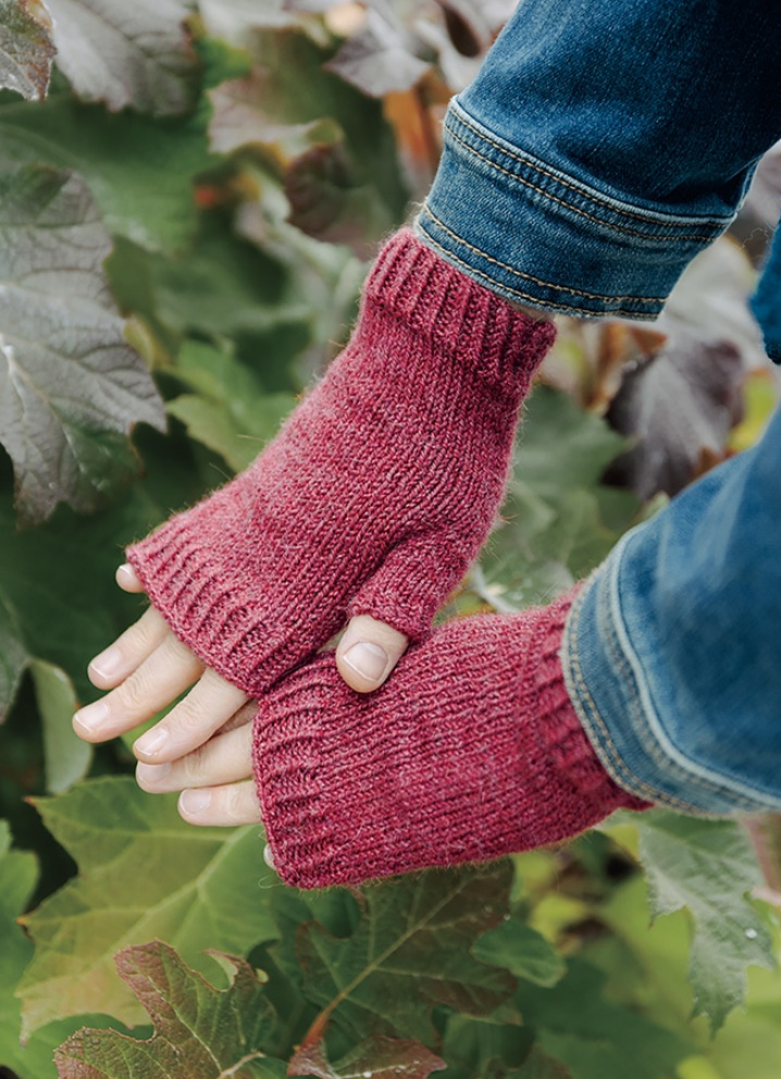 Free Knitting Pattern for Semplice Fingerless Mitts