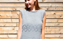 Free Knitting Pattern for a Patons Geometric Lace Top