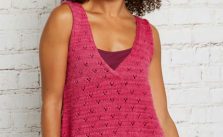 Free Knit Pattern for a Cute Eyelet Ladies Top