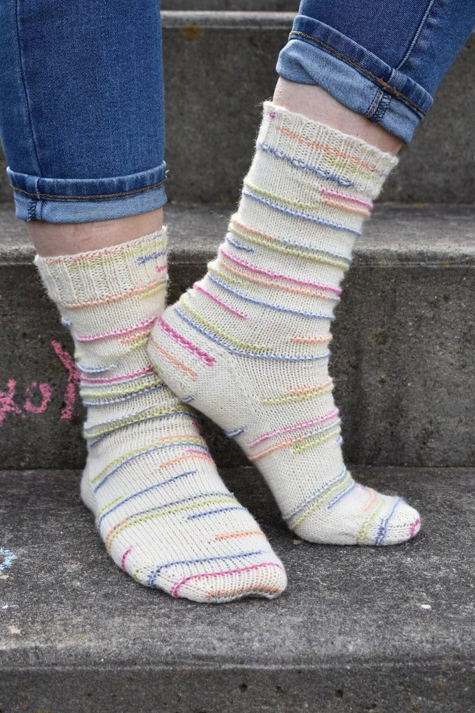 Free Knitting Pattern for Hopscotch Socks