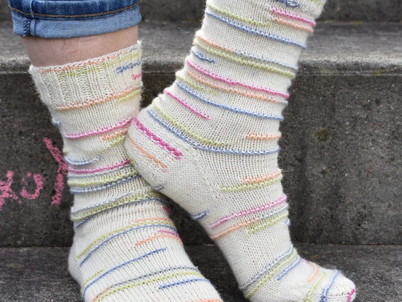 Free Knitting Pattern for Hopscotch Socks