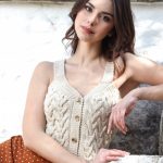 Free Knitting Pattern for a Glam Tank Top