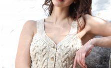 Free Knitting Pattern for a Glam Tank Top