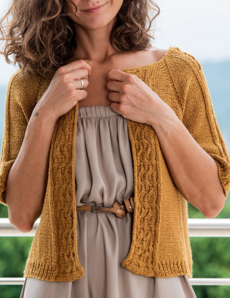 Free Knitting Pattern for a Warm Autumn Cropped Cardigan