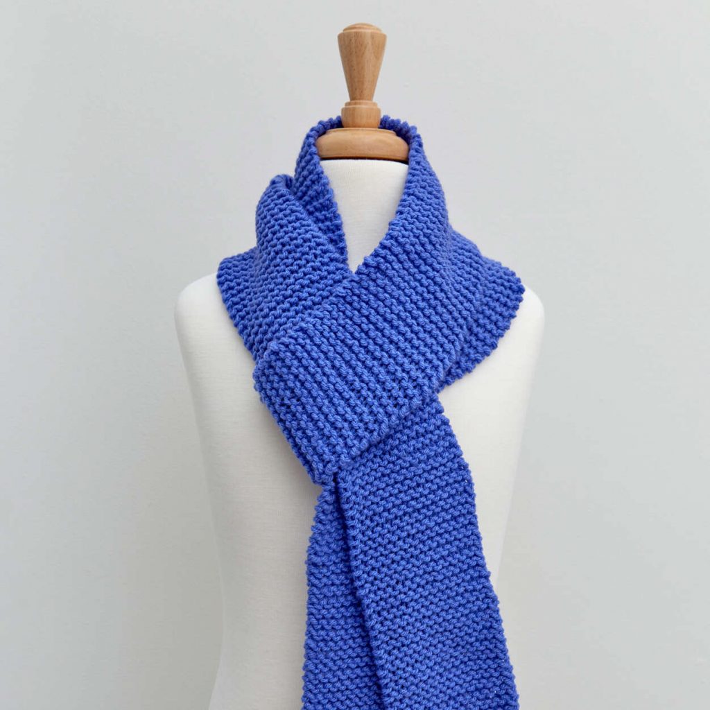 Knitting Patterns for Beginners garter stitch scarf