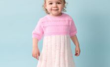 Free Knitting Pattern for an Eyelet Baby Dress