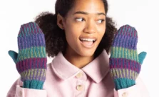 Free Knit Pattern for Patons Color Dash Mittens