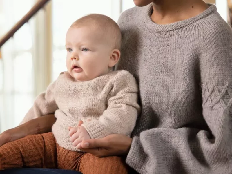 Free Knitting Pattern for Arne – Baby Boy’s Sweater