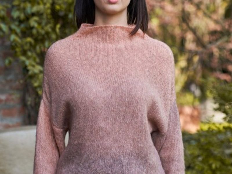 Free Knitting Pattern for CashSilk Cotton Degrad Sweater