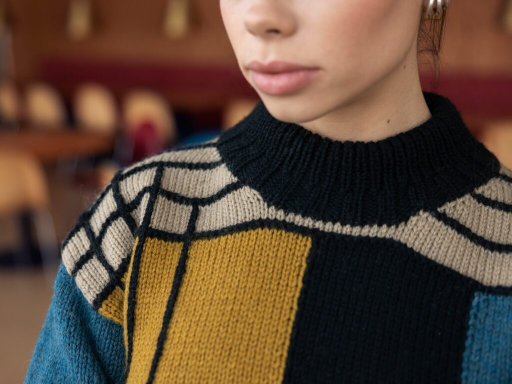 Free Knitting Pattern for Oxford- A Women's Colorblock Sweater