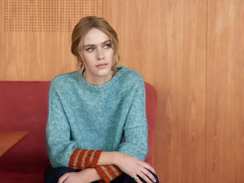 Free Knitting Pattern for Tyra – Women’s Sweater