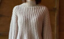 Free Knitting Pattern for a Brioche Turtleneck Sweater
