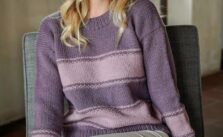 Free Knitting Pattern for a Ladies Easy Stripe Sweater
