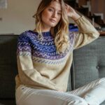 Free Knitting Pattern for a Ladies Fair Isle Yoke Sweater