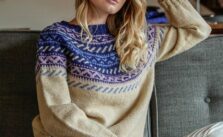 Free Knitting Pattern for a Ladies Fair Isle Yoke Sweater
