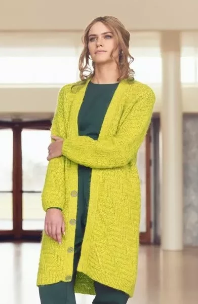 Free Knitting Pattern for a Long Textured Women’s Cardigan