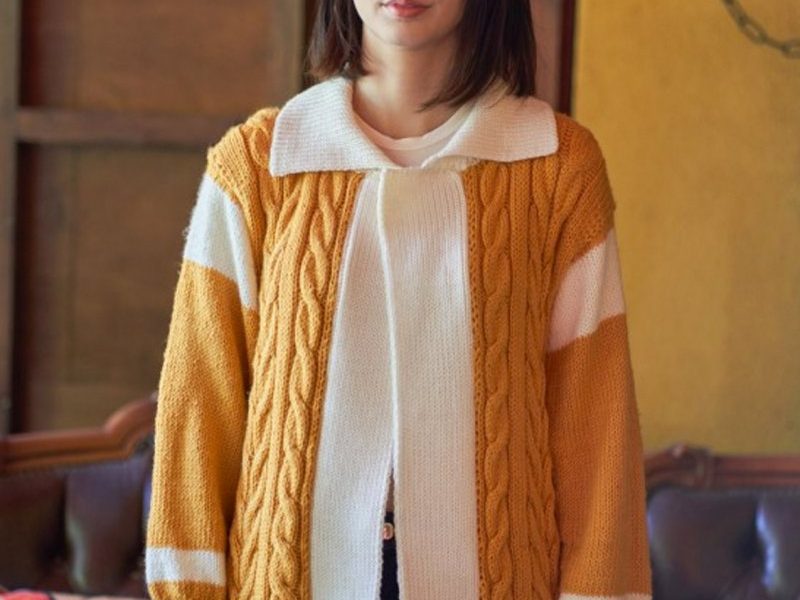 Free Knitting Pattern for a Maxi Cable Jacket