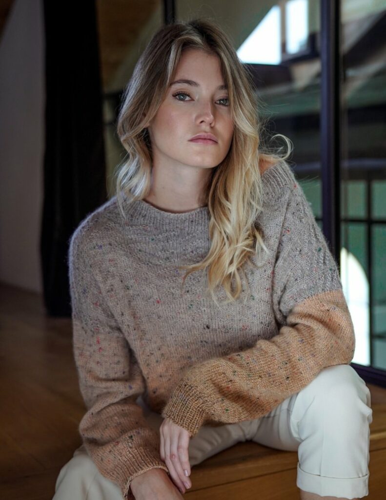 Free Knitting Pattern for a Poema Tweed Sweater
