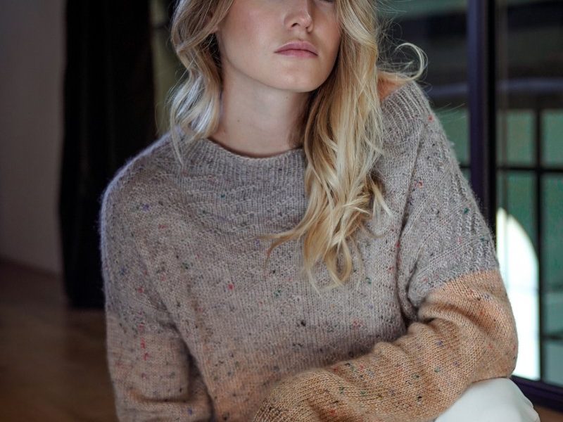 Free Knitting Pattern for a Poema Tweed Sweater