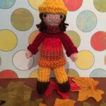 Free Knitting Pattern for an Autumn, Dinky Doll