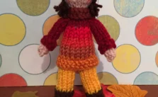 Free Knitting Pattern for an Autumn, Dinky Doll
