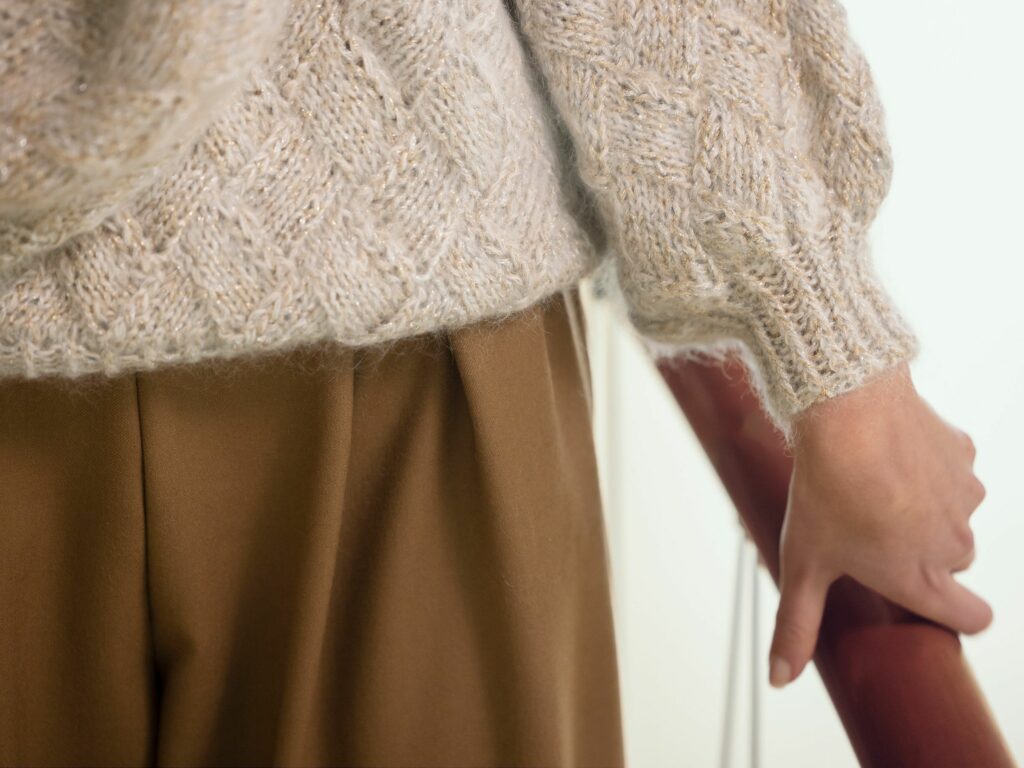 Free Knitting Pattern for an Entrelac Sweater