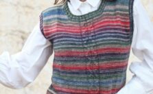 Free Knitting Pattern for an Urban Style Vest in Sock Yarn