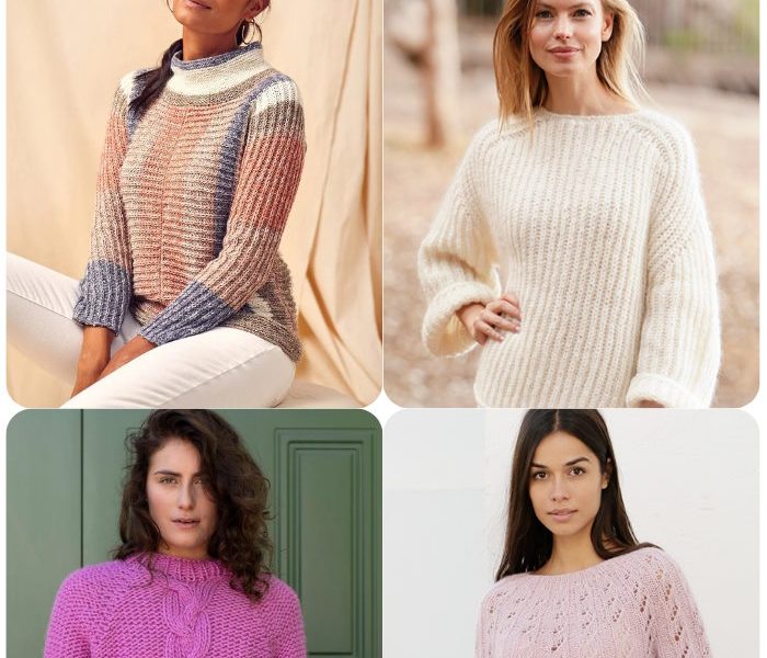 50+ Free Sweater Knitting Patterns for Women (Easy to Intermediate)