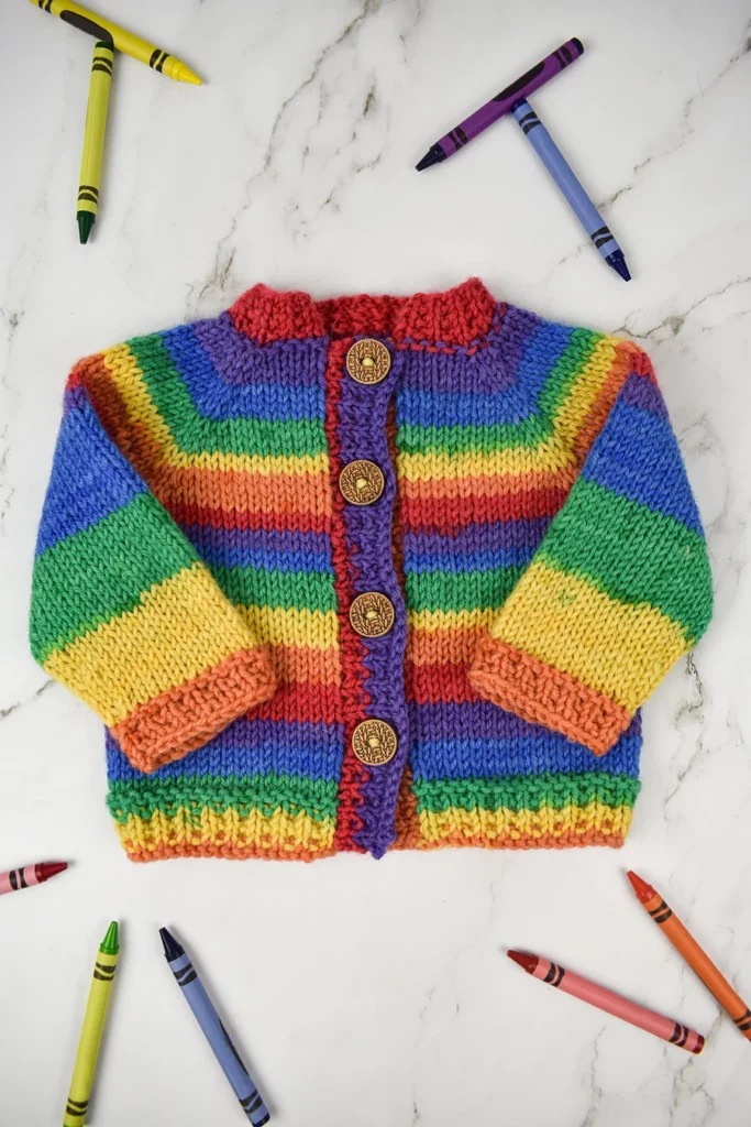 free and easy beginner baby cardigan knitting pattern