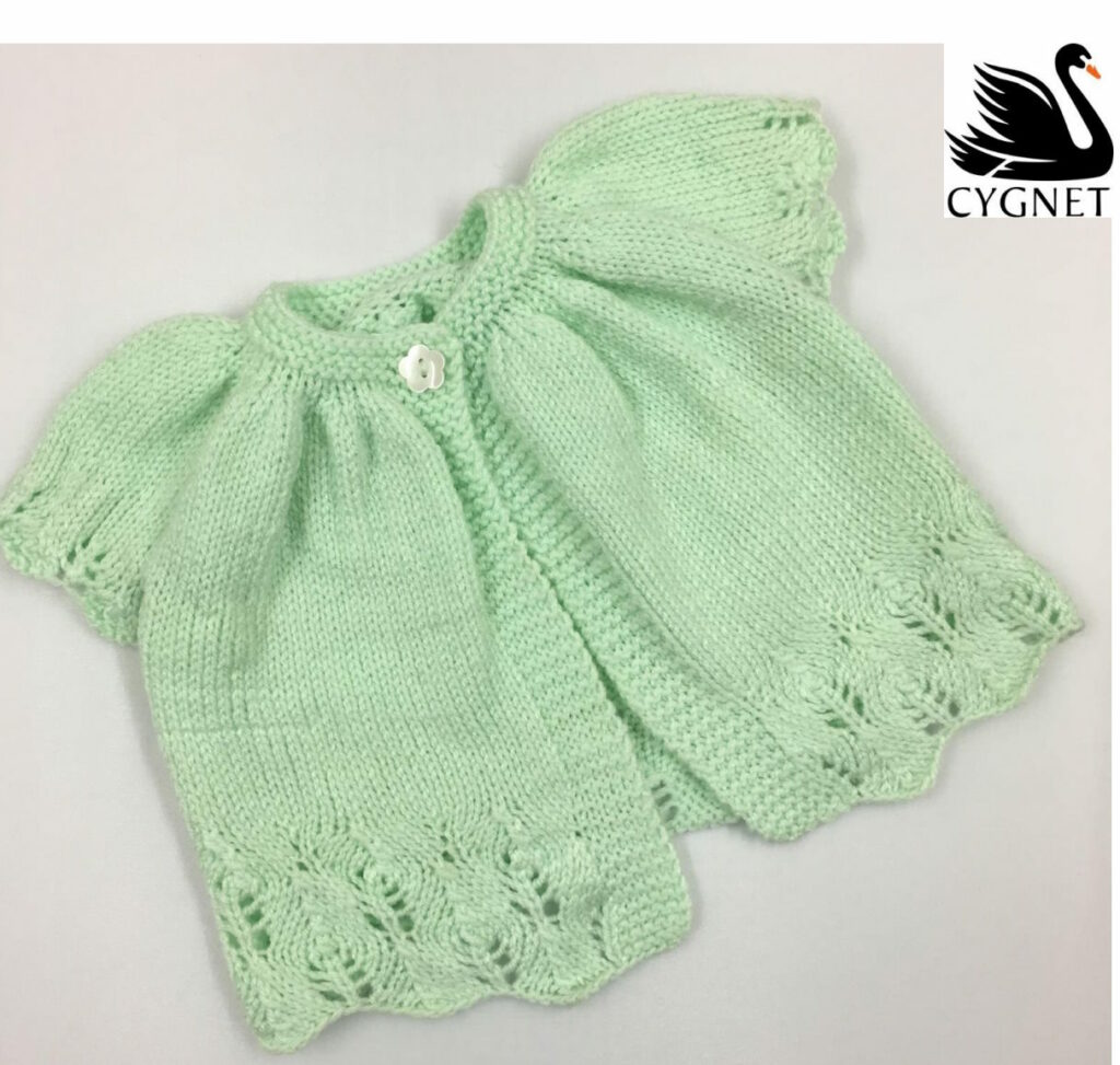 Free short sleeved baby cardigan pattern