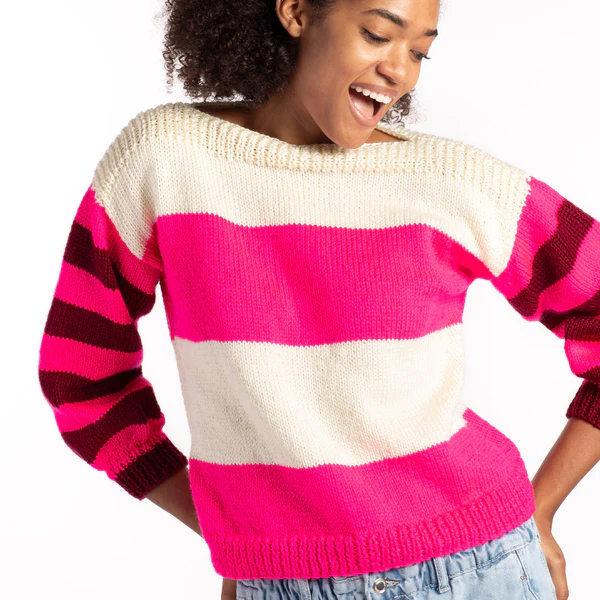 Striped Harmony Beginner Knit Sweater